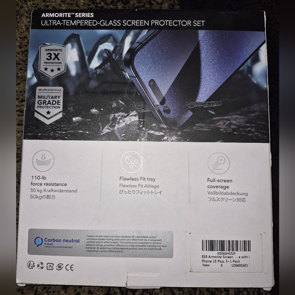 Ultra-Tempered Glass Screen Protector Set - Clear - Picture 2 of 3